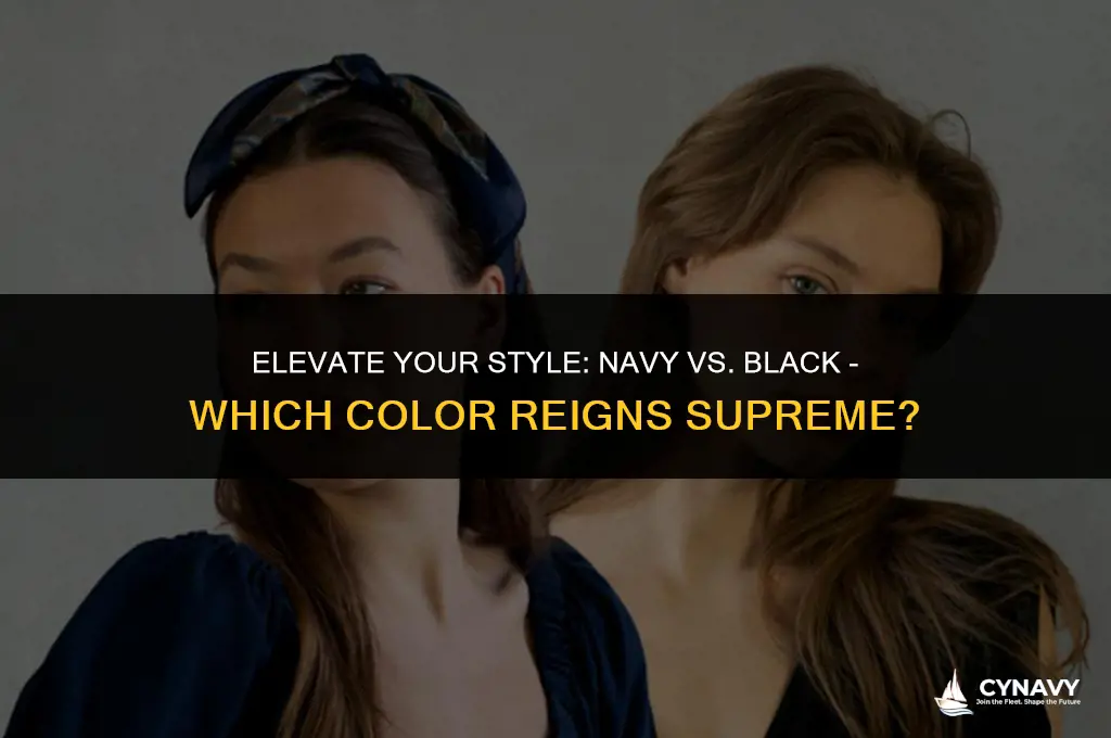 what color goes with more navy or black