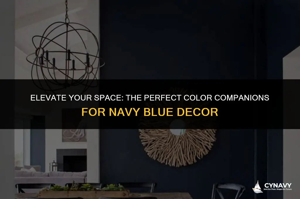 what color goes with navy blue home decor