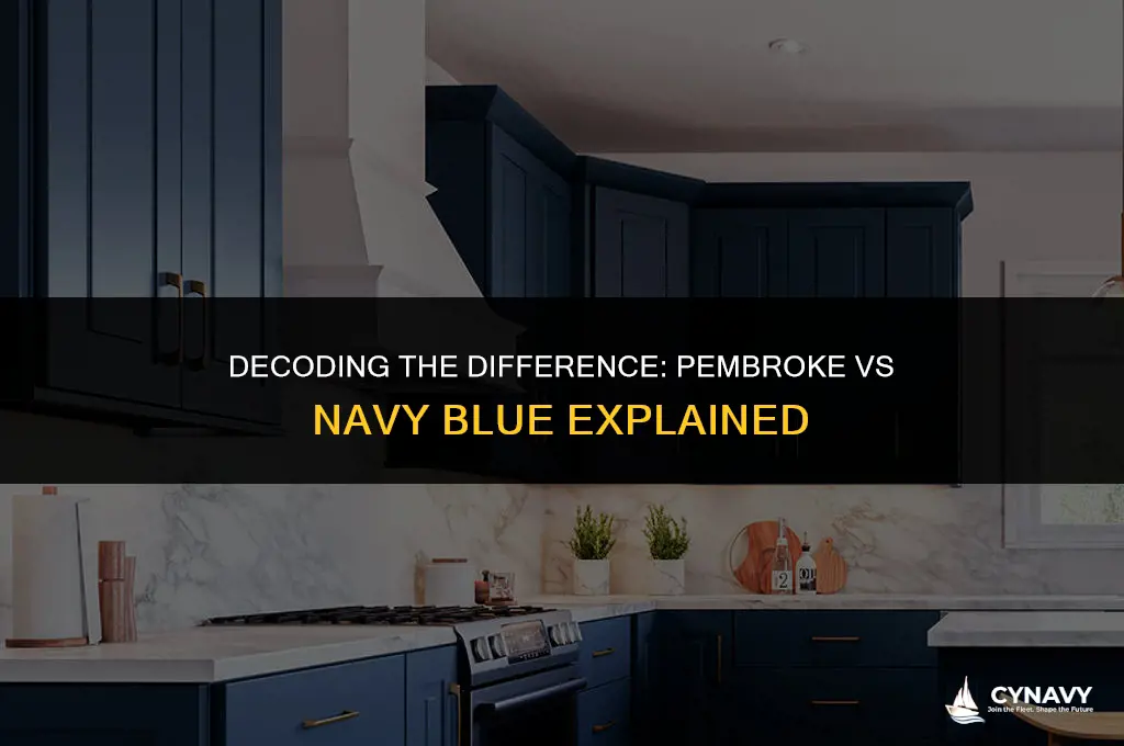 what color is pembroke vs navy blue
