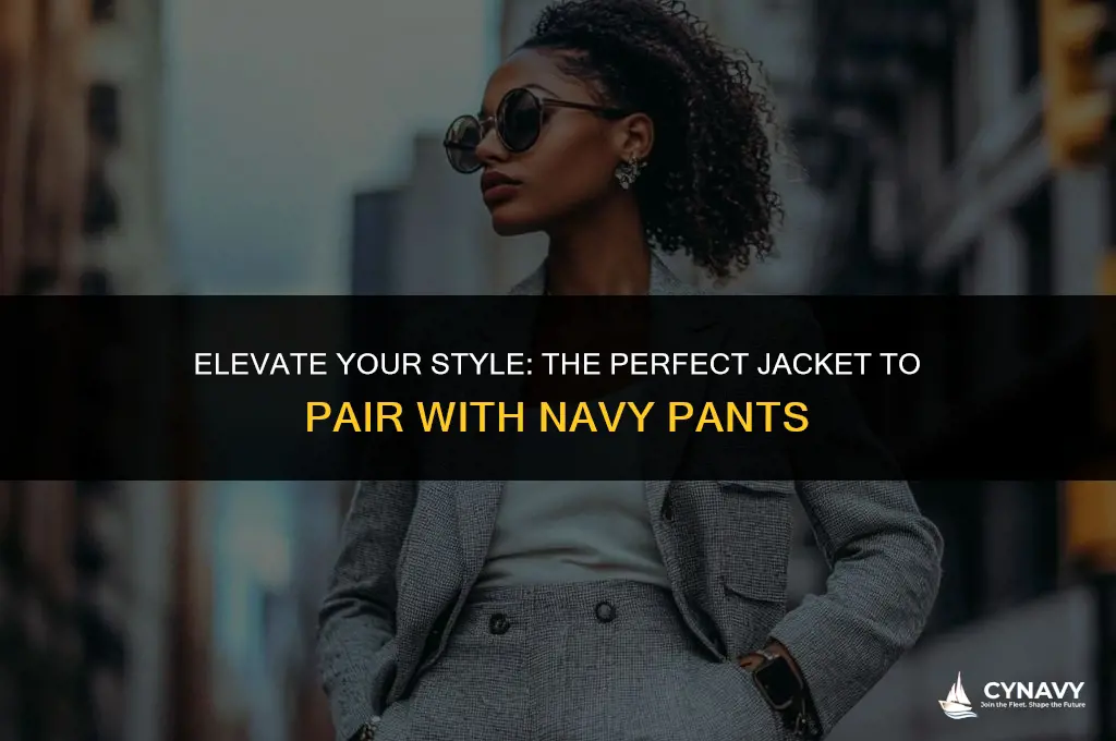 what color jacket with navy pants