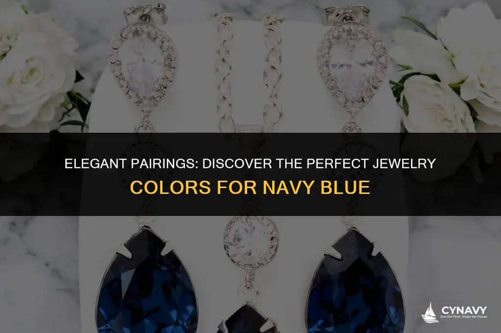 what color jewelry goes with navy blue