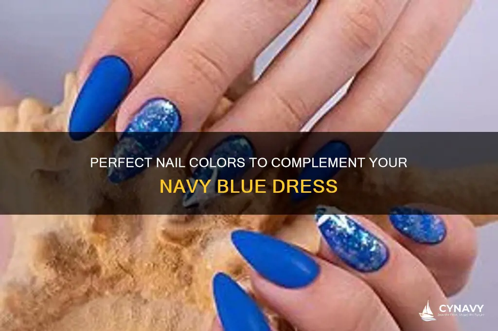 what color nails should i get with navy blue dress