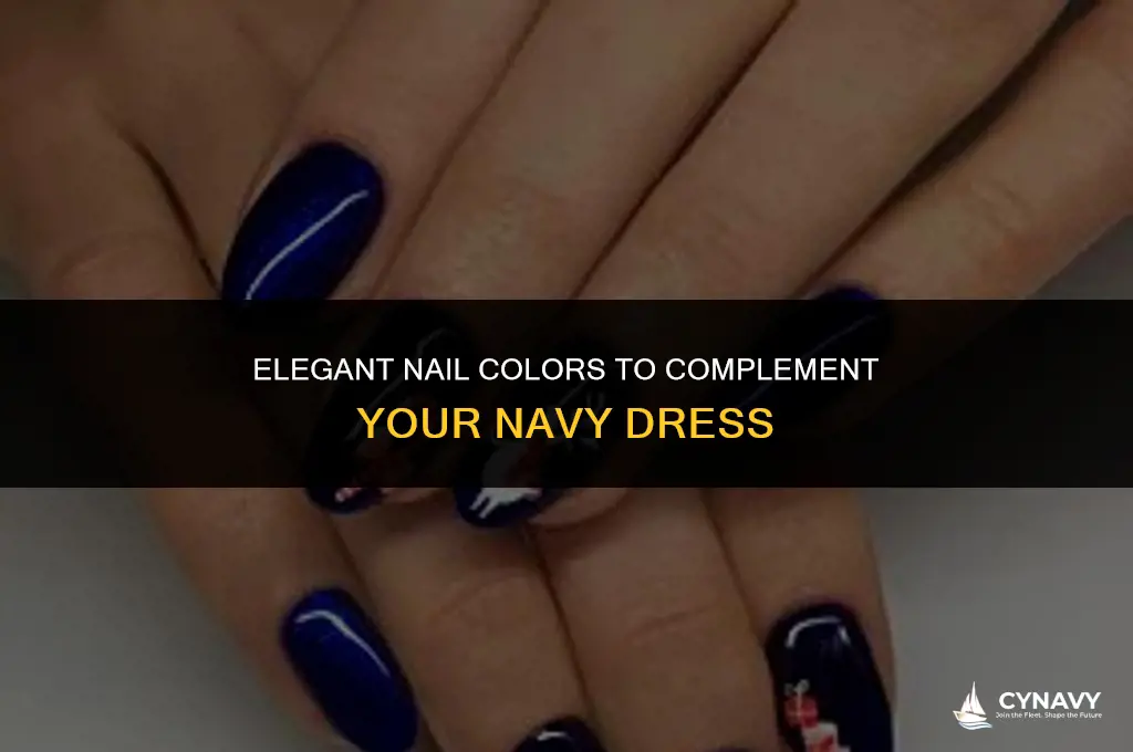what color nails with navy dress