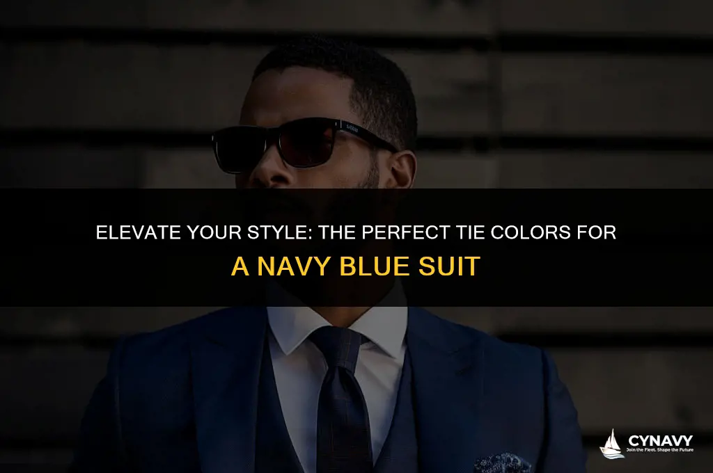what color of tie to wear with navy blue suit