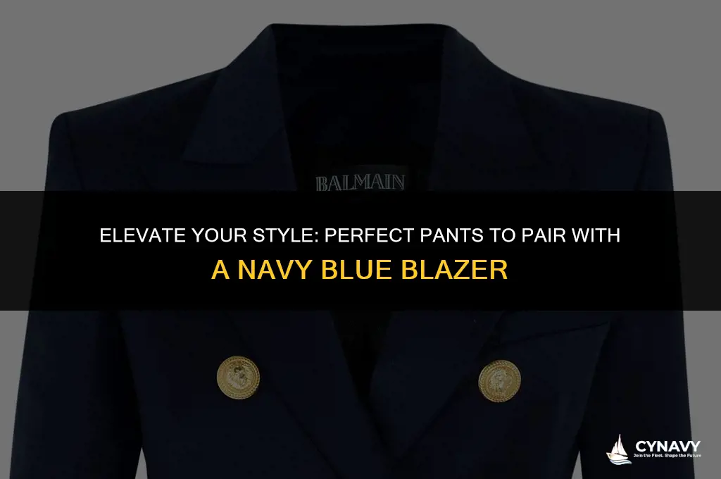 what color pants to wear with navy blue blazer