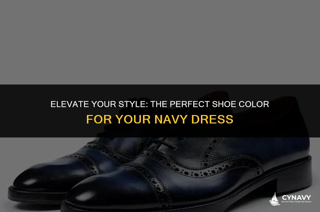 what color shoe to wear with navy dress