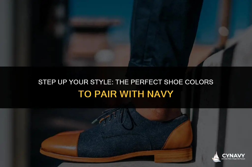 what color shoes go with navy