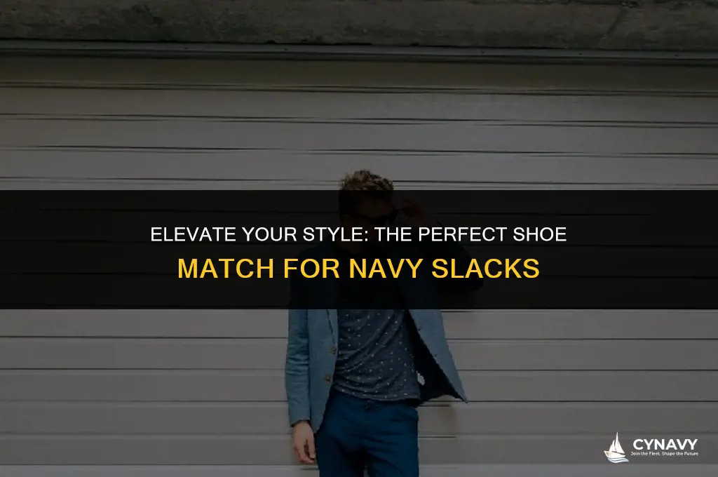 what color shoes to wear with navy slacks
