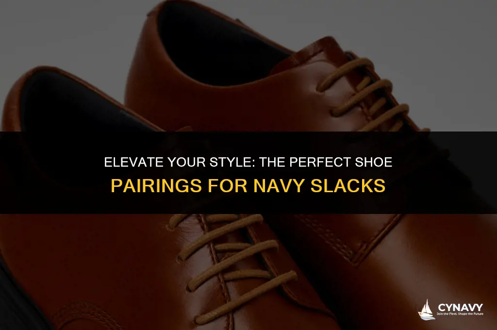 what color shoes with navy slacks