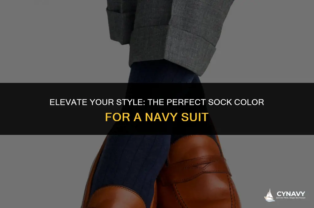 what color socks with a navy suit