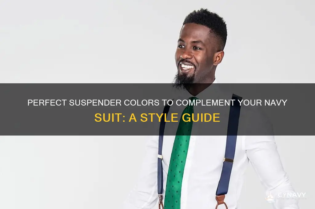 what color suspenders should i get for a navy suit