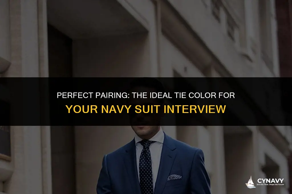 what color tie with navy suit for interview
