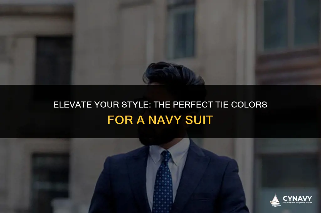 what color ties go with a navy suit