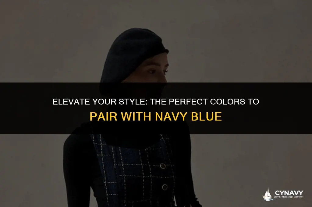 what color to wear with navy blue