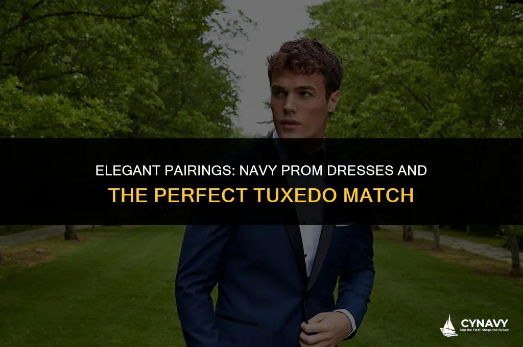 what color tux with navy prom dress