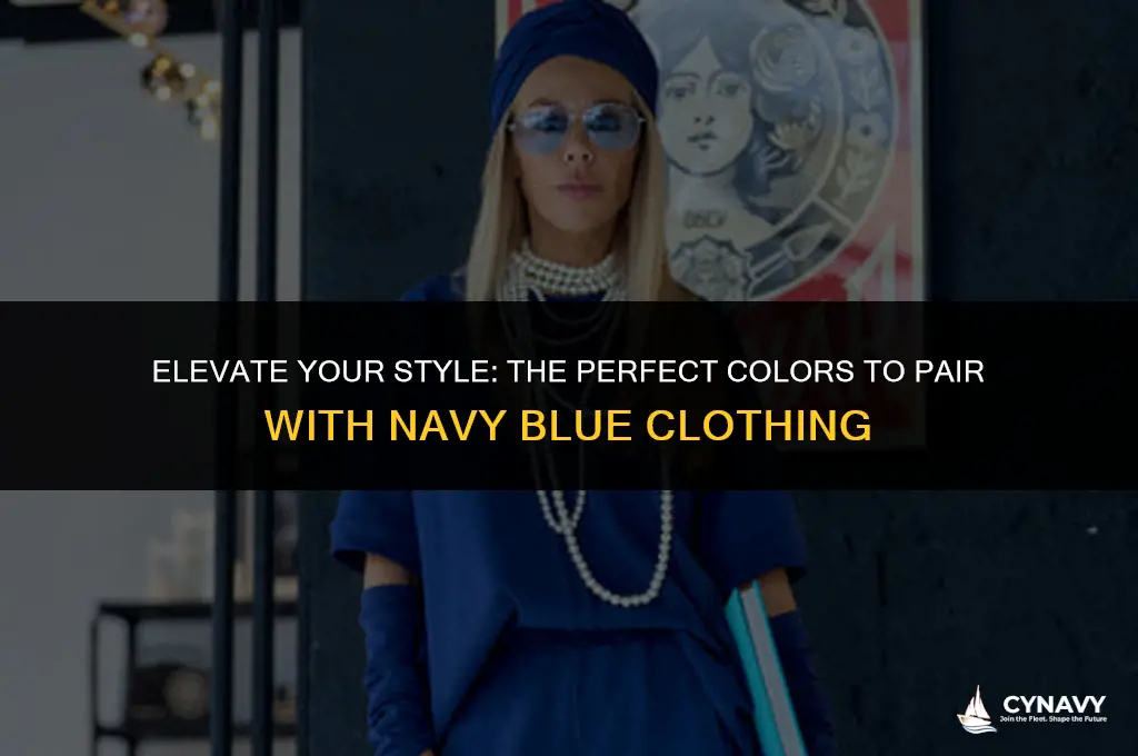 what colors go with navy blue clothing