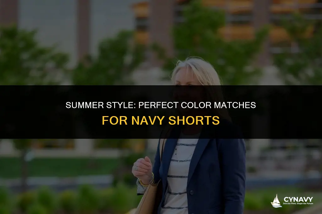 what colors go with navy shorts