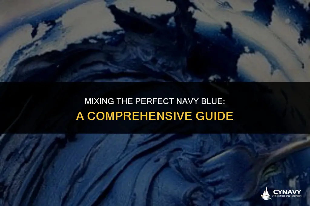 what colors to mix to make navy blue