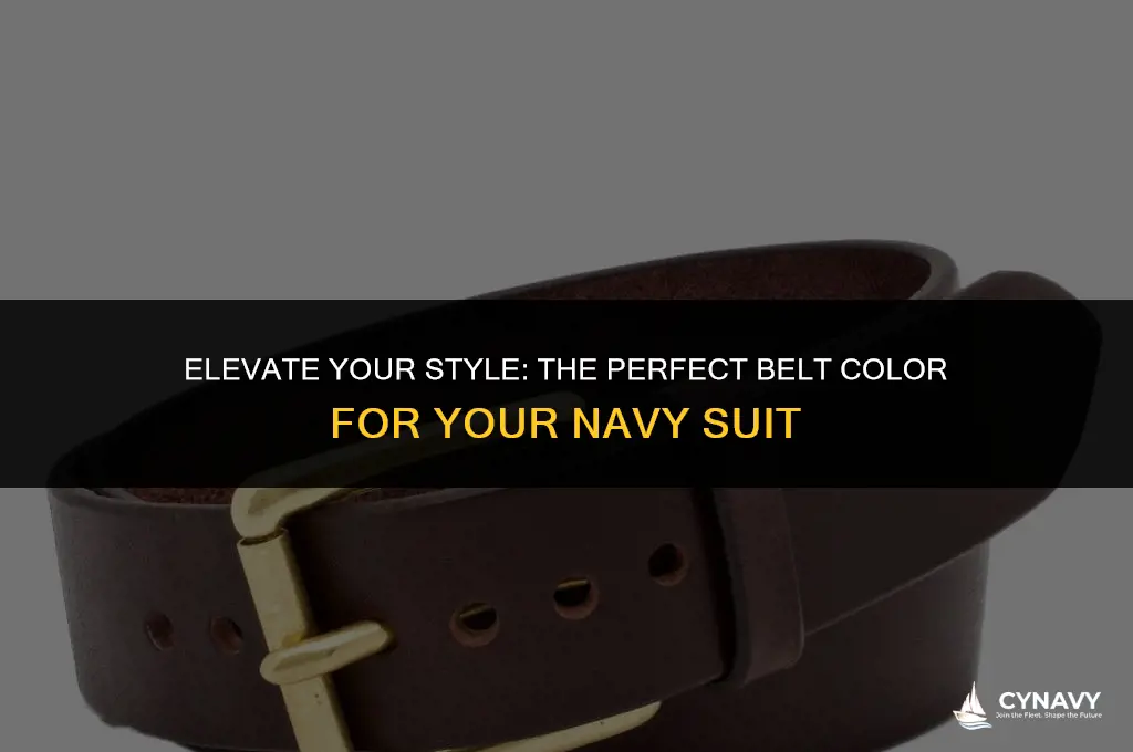 what colour belt with navy suit