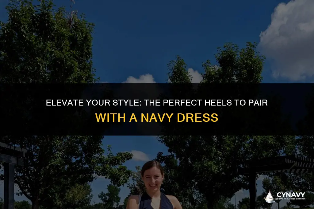 what colour heels with navy dress