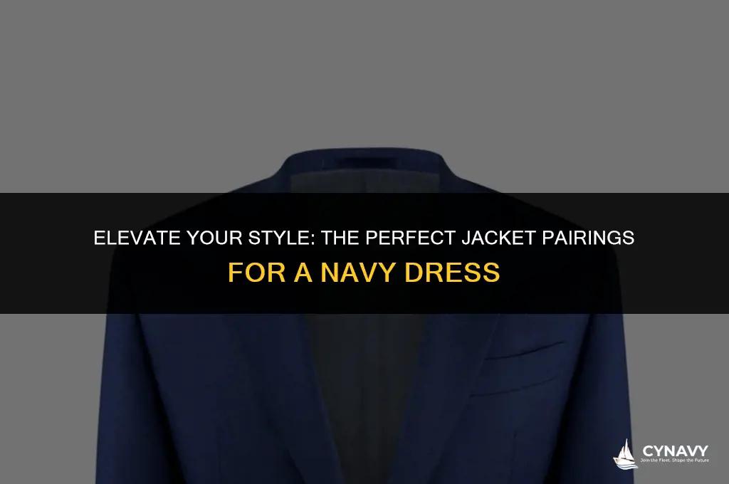 what colour jacket to wear with a navy dress