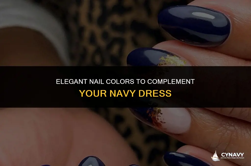what colour nails with navy dress