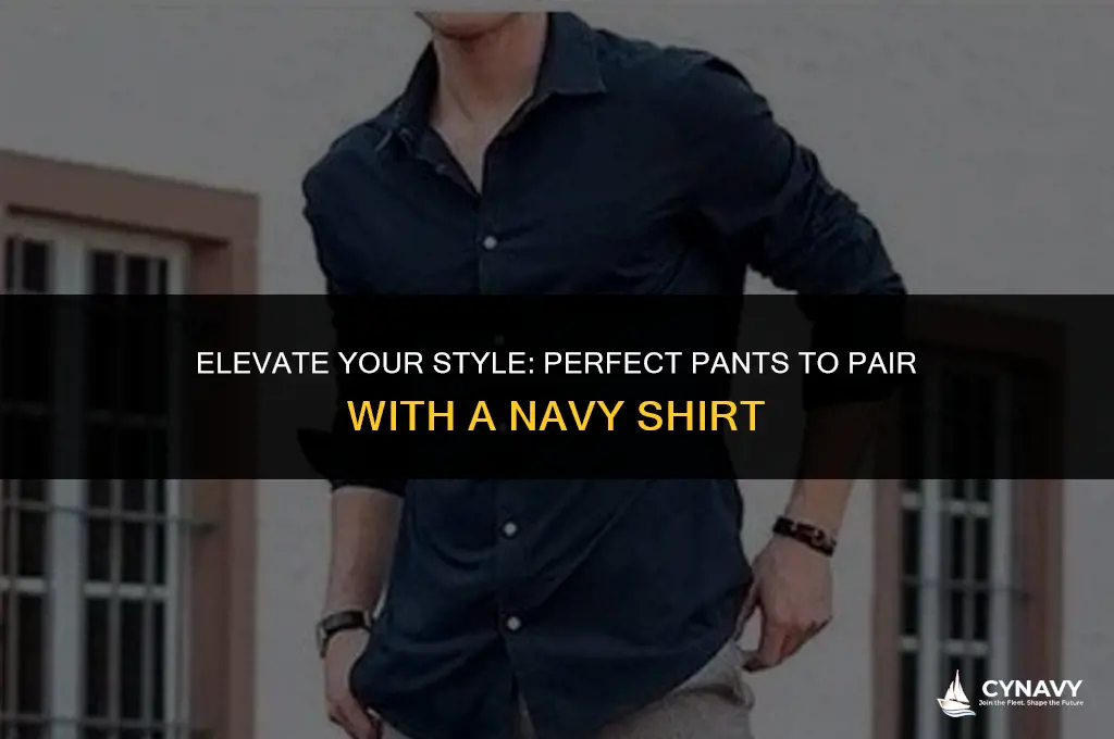 what colour pants with navy shirt