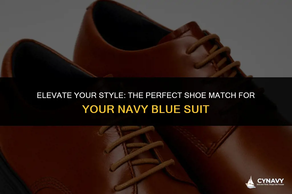 what colour shoes to wear with navy blue suit