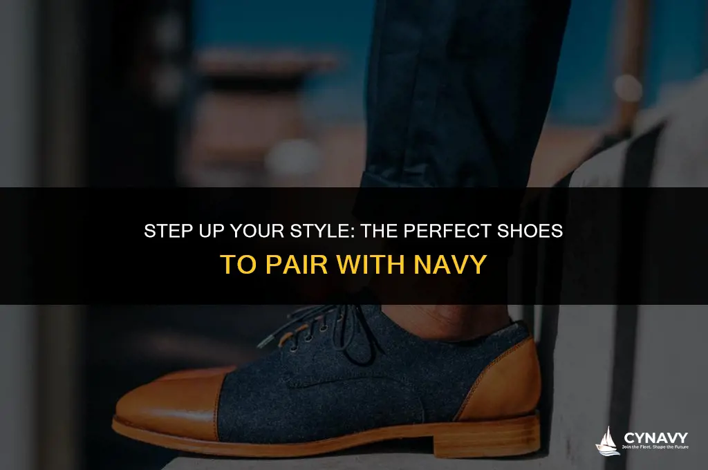 what colour shoes to wear with navy