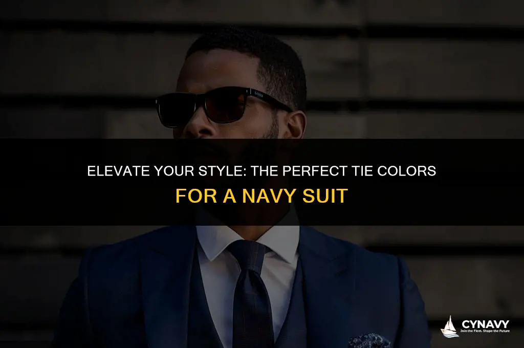 what colour tie for navy suit