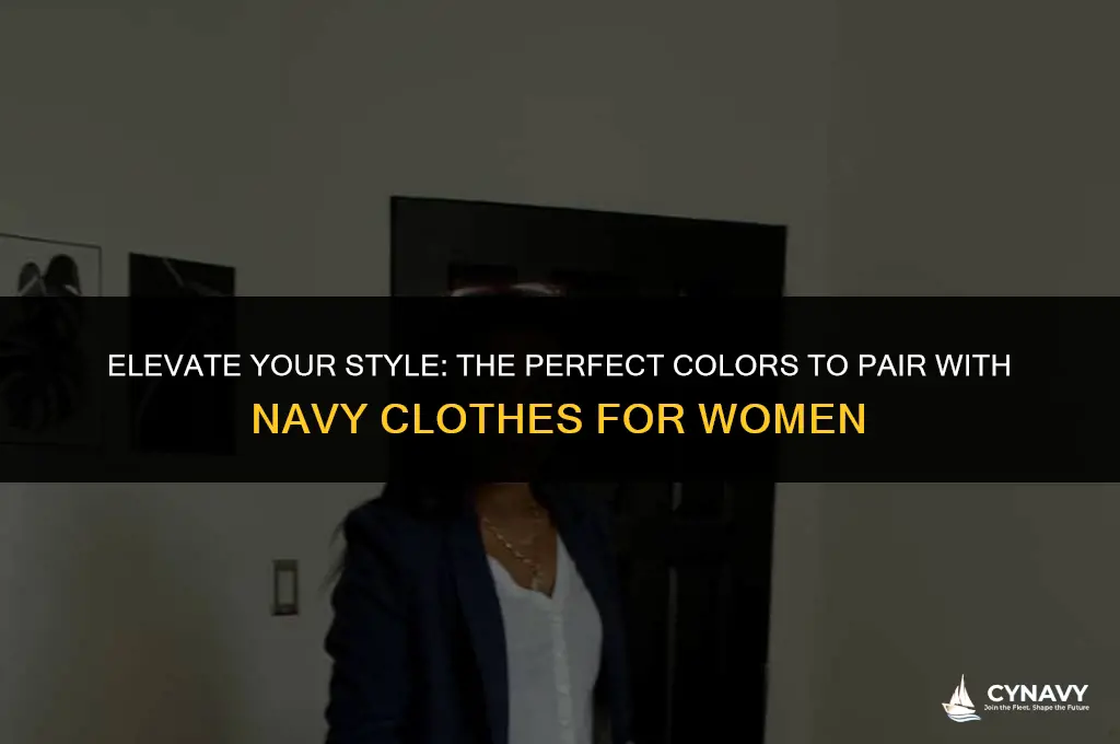 what colours go with navy clothes female