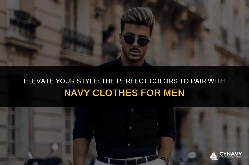 what colours go with navy clothes male