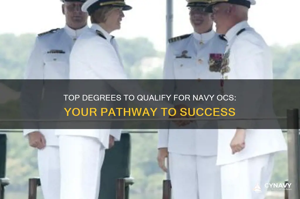 what degrees will get me into navy ocs