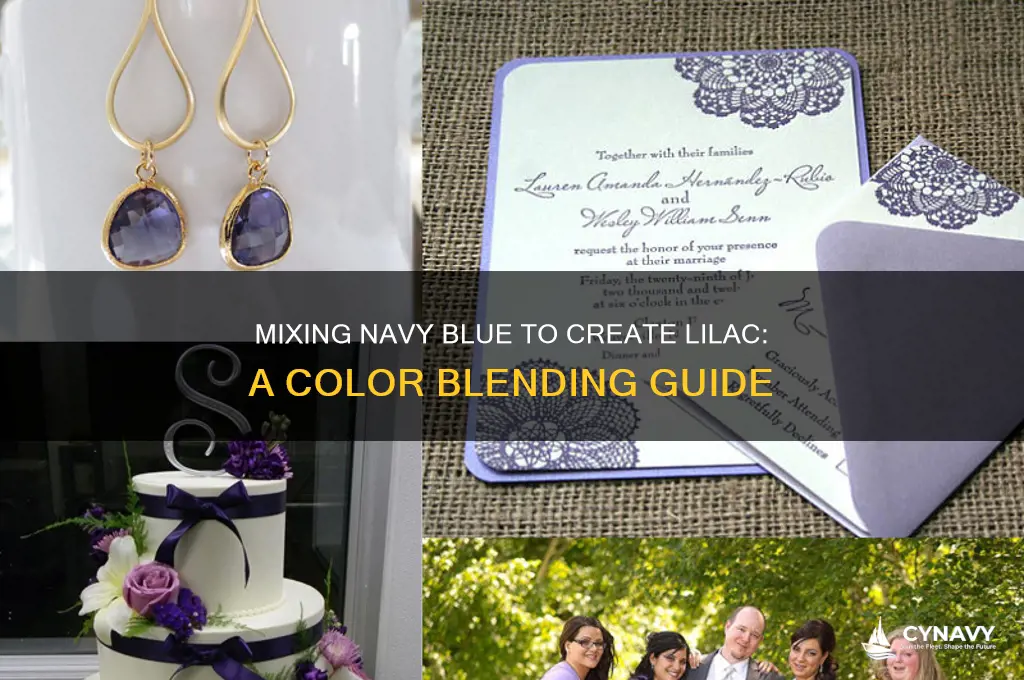 what do i mix with navy blue to get lilac