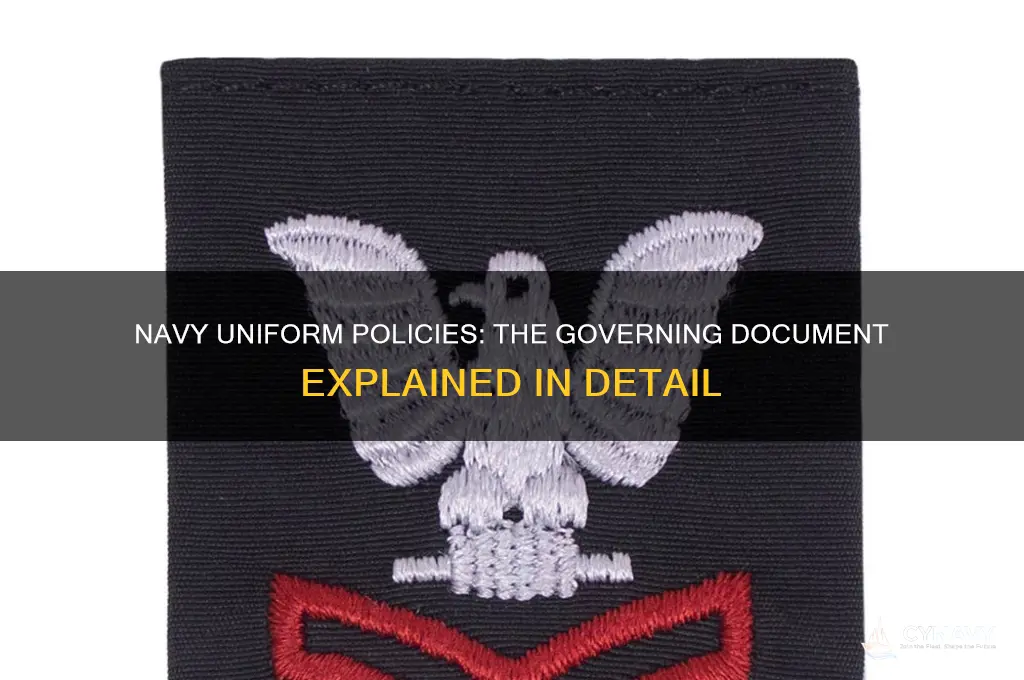 what document governs the basic policies on navy uniforms