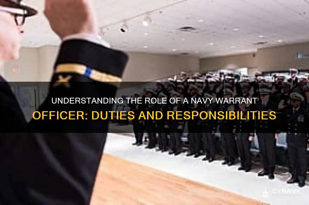 what does a warrant officer do in the navy