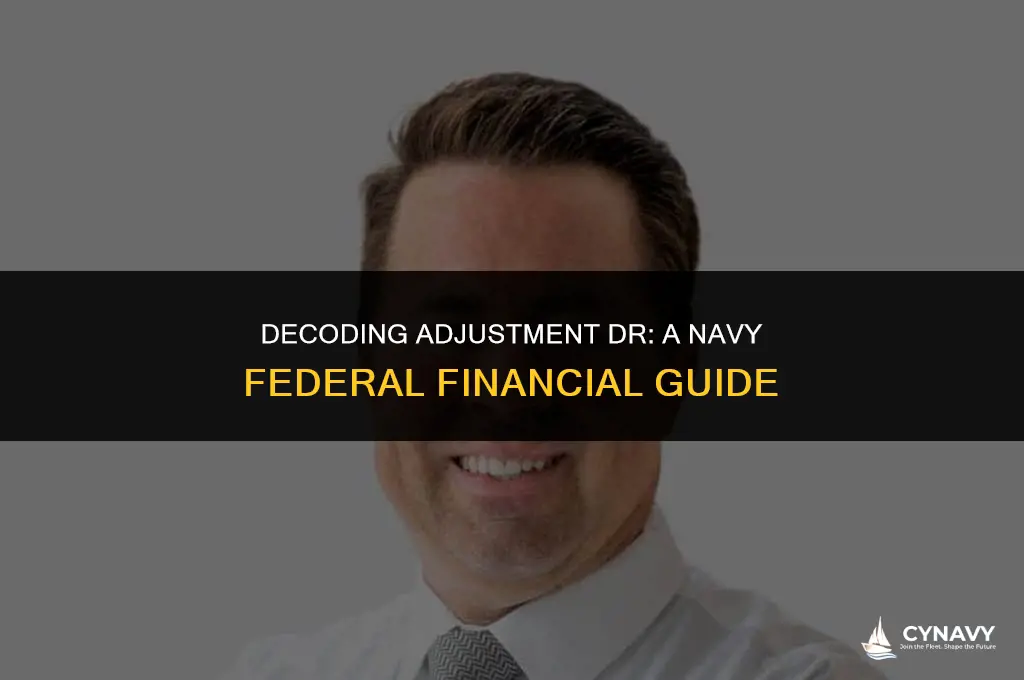 what does adjustment dr mean navy federal