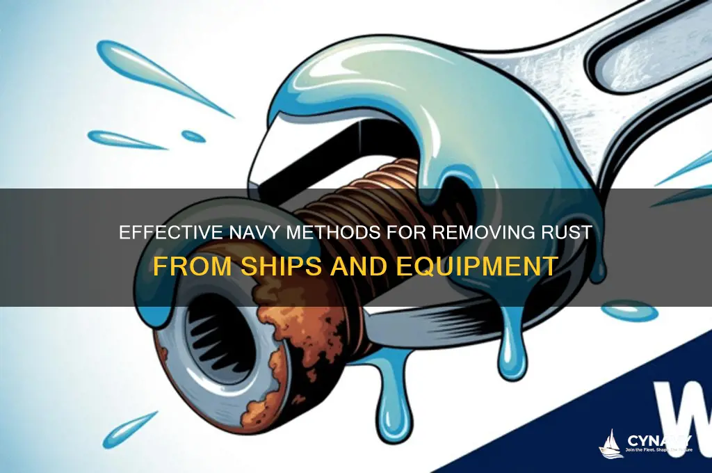 what does the navy use to get rust off