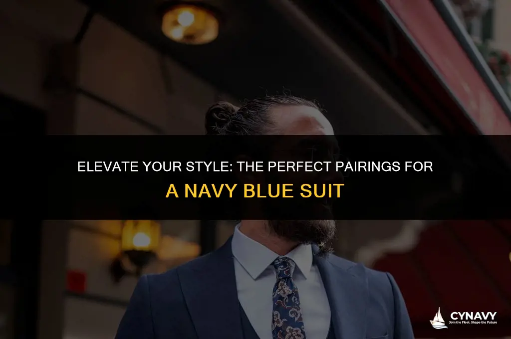 what goes with a navy blue suit