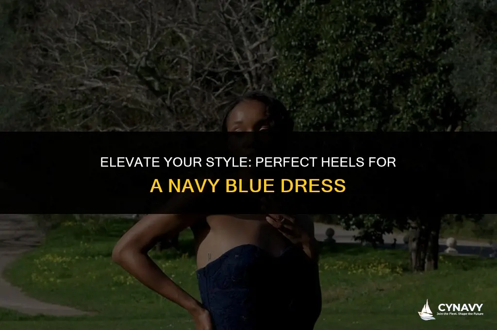 what heels to wear with a navy blue dress