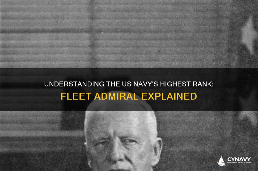 what is the highest rank in the us navy