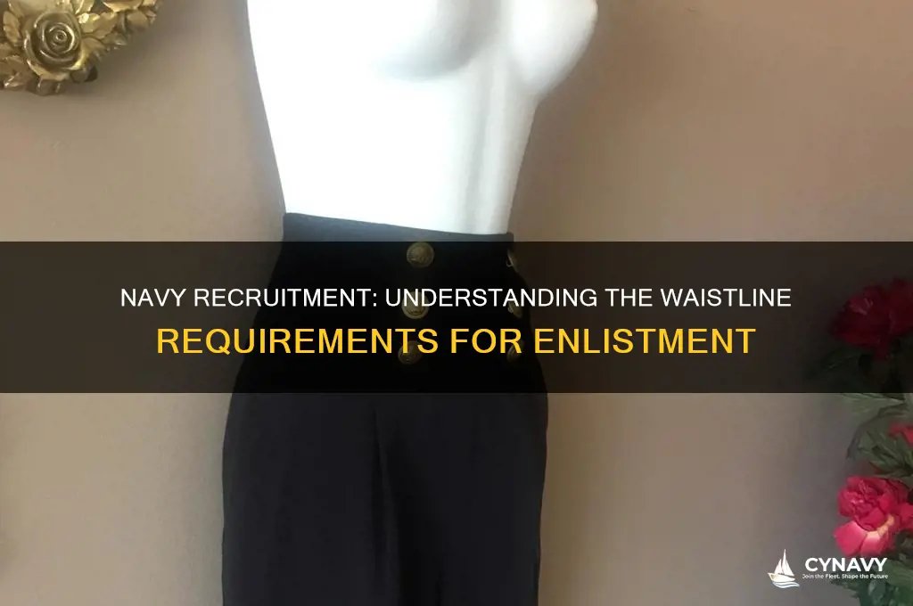 what is waist line required to get in the navy