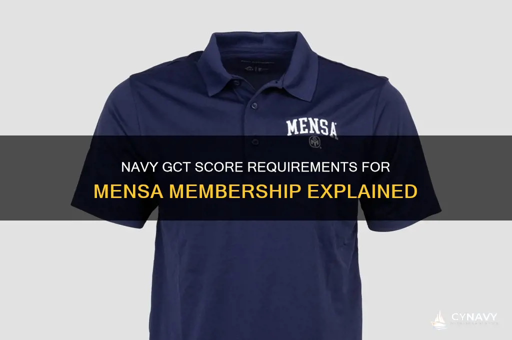 what score on navy gct gets me into mensa