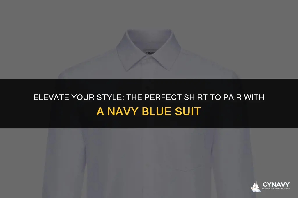 what shirt goes with navy blue suit