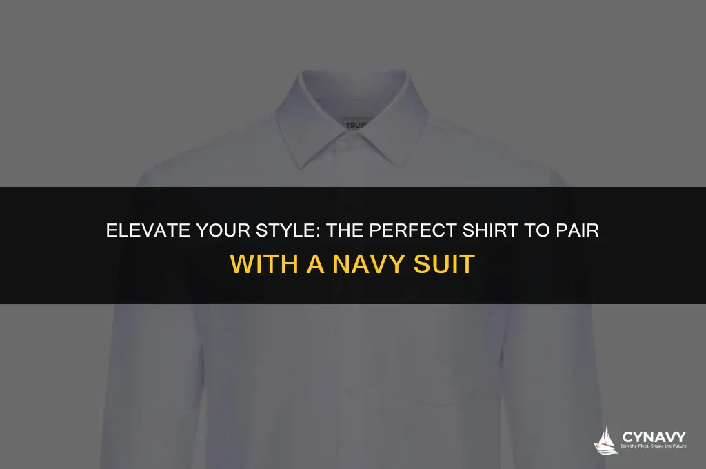 what shirt with navy suit