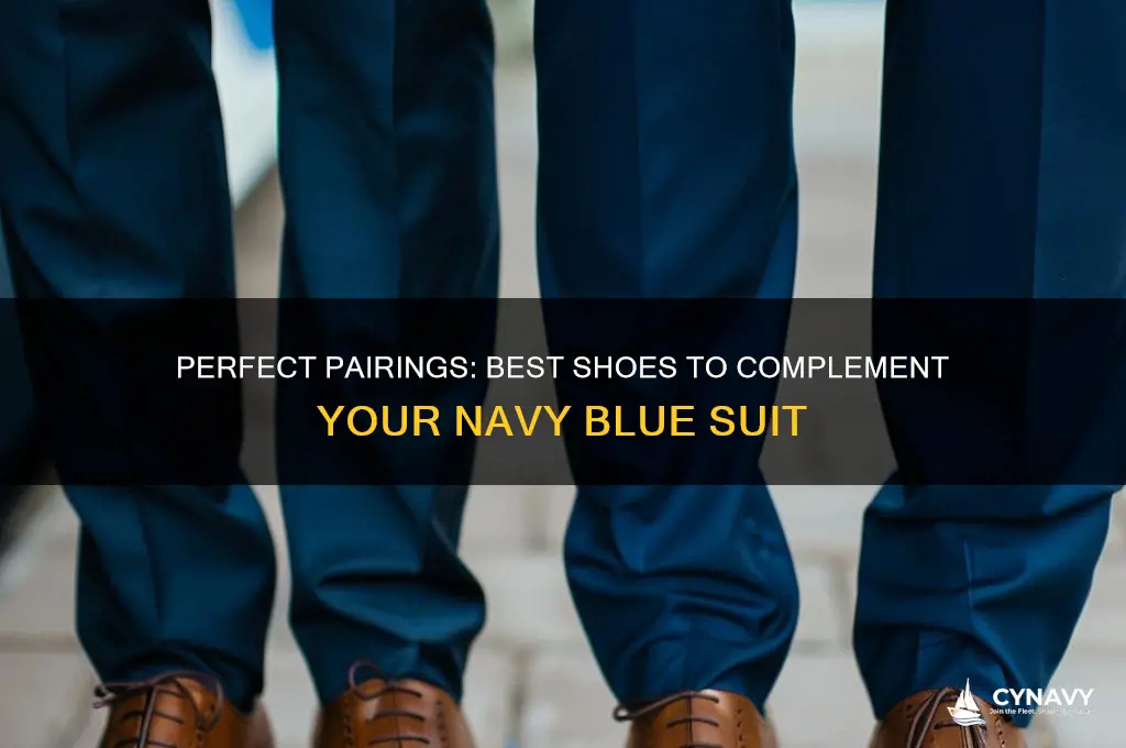 what shoes to get with a navy blue suit
