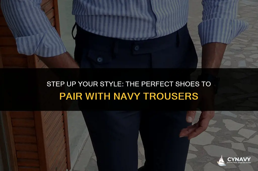 what shoes to wear with navy trousers