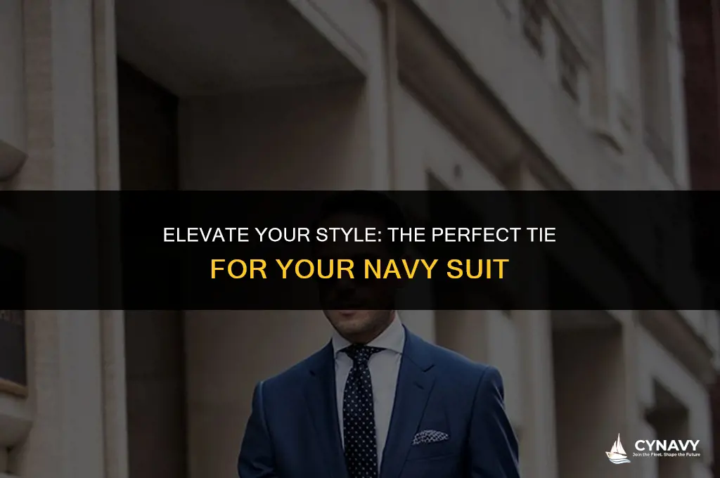 what tie goes with navy suit