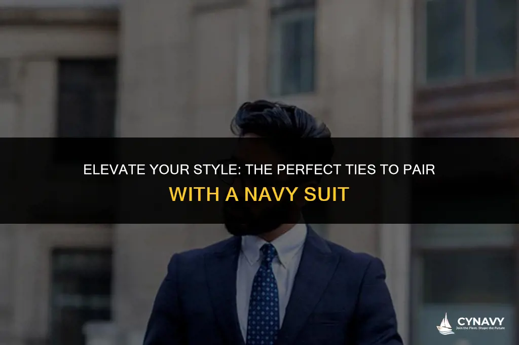 what ties go with a navy suit