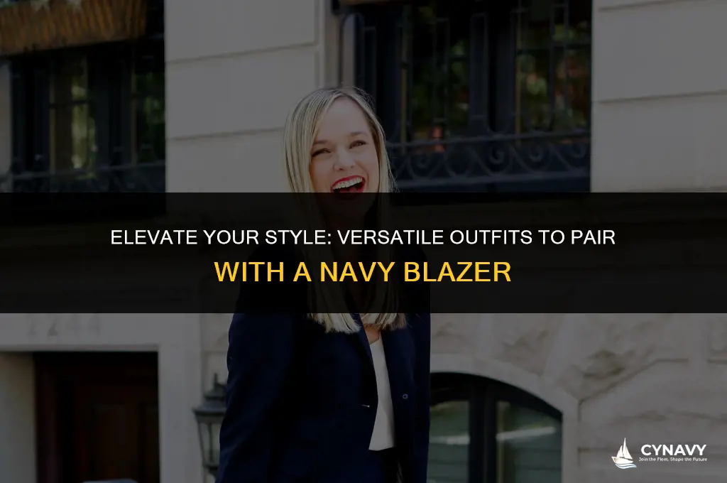 what to wear with a navy blazer female